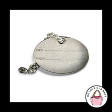 Load image into Gallery viewer, Y2K COACH DOG COLLAR ID Hang Tag Charm Black Silver Nickel Oval Bag Fob Keychain