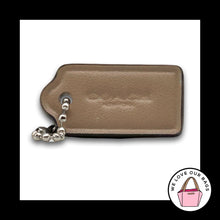 Load image into Gallery viewer, COACH HANGTAG 1.5" Bag Charm Keychain Fob New York Tan Light Brown Leather Small