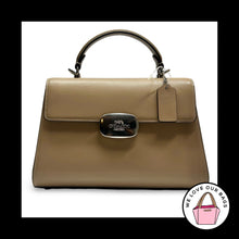 Load image into Gallery viewer, New COACH ELIZA Top Handle Bag Taupe Sand Tan Smooth Leather CP006
