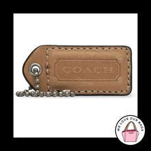 Load image into Gallery viewer, COACH Y2K VINTAGE Hang Tag 2" Camel Tan Leather Nickel Bag Charm Keychain Fob