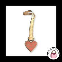 Load image into Gallery viewer, VINTAGE Y2K DOONEY & BOURKE Pink Heart Cream Leather Bag Charm Hang Tag Fob