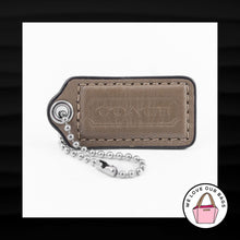 Load image into Gallery viewer, 2" Medium COACH BROWN LEATHER EXOTIC PYTHON BACK FOB BAG CHARM KEYCHAIN HANG TAG