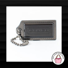 Load image into Gallery viewer, RARE 2.5&quot; COACH POPPY GUNMETAL PLASTIC LUCITE KEY FOB CHARM KEYCHAIN HANG TAG
