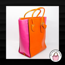 Load image into Gallery viewer, 3 OF 10 MADE COACH BONNIE CASHIN XL CARRY TOTE SHANGHAI CHINA ORANGE LEATHER BAG