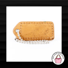 Load image into Gallery viewer, 2" Medium COACH TAN BROWN LEATHER KEY FOB BAG CHARM KEYCHAIN HANGTAG TAG