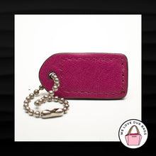 Load image into Gallery viewer, 1.5" Small COACH TAN PINK LEATHER KEY FOB BAG CHARM KEYCHAIN HANG TAG