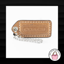 Load image into Gallery viewer, 2" Medium COACH SADDLE BROWN LEATHER KEY FOB BAG CHARM KEYCHAIN HANGTAG TAG