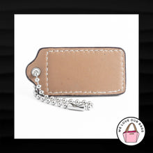 Load image into Gallery viewer, 2.5" Large COACH BROWN LEATHER KEY FOB BAG CHARM KEYCHAIN HANGTAG TAG