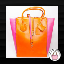 Load image into Gallery viewer, 3 OF 10 MADE COACH BONNIE CASHIN XL CARRY TOTE SHANGHAI CHINA ORANGE LEATHER BAG