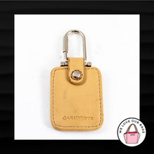 Load image into Gallery viewer, LIZ CLAIBORNE TAN IVORY LEATHER TWIST CLASP CLOSURE KEY FOB BAG KEYCHAIN HANGTAG