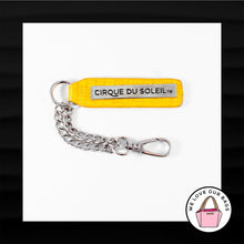 Load image into Gallery viewer, CIRQUE DU SOLEIL SILVER METAL CHAIN LEATHER KEY FOB BAG CHARM KEYCHAIN HANG TAG