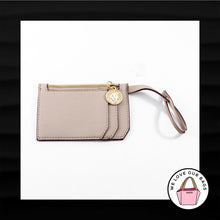Load image into Gallery viewer, NEW! ANNE KLIEN TAN CREDIT CARD CASE ID HOLDER LOOP STRAP GOLD FOB BAG WALLET
