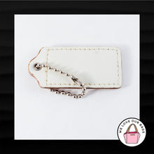 Load image into Gallery viewer, 2.5" Large COACH SADDLE BROWN LEATHER KEY FOB BAG CHARM KEYCHAIN HANGTAG TAG