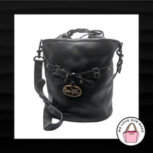 Load image into Gallery viewer, NEW! COACH 1941 SAMPLE 00000 BLACK LEATHER SUEDE LINING BUCKET CROSSBODY BAG