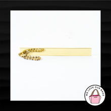 Load image into Gallery viewer, T TAHARI XL 4.25" GOLD BRASS METAL KEY FOB BAG CHARM KEYCHAIN HANG TAG