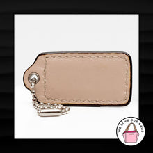 Load image into Gallery viewer, 2" Medium COACH YELLOW TAN PATENT LEATHER KEY FOB BAG CHARM KEYCHAIN HANGTAG TAG