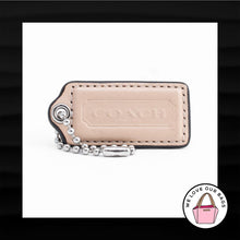 Load image into Gallery viewer, 2.25" Medium COACH BEECHWOOD TAN LEATHER KEY FOB BAG CHARM KEYCHAIN HANGTAG TAG
