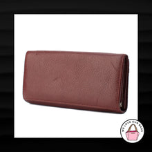 Load image into Gallery viewer, HENG HUANG DARK RED MAROON LEATHER ENVELOPE SNAP WALLET CLUTCH