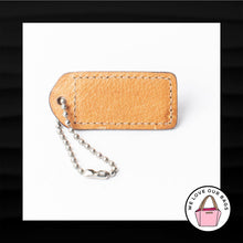 Load image into Gallery viewer, 2" Medium COACH BROWN LEATHER KEY FOB BAG CHARM KEYCHAIN HANGTAG TAG