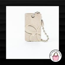 Load image into Gallery viewer, LINA RECTANGLE EMBOSSED DISC SILVER METAL KEY FOB BAG CHARM KEYCHAIN HANG TAG