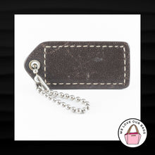 Load image into Gallery viewer, 2" Medium COACH SADDLE BROWN LEATHER KEY FOB BAG CHARM KEYCHAIN HANGTAG TAG