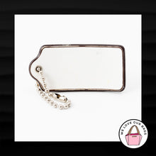 Load image into Gallery viewer, RARE 2.5" Large COACH TAN WHITE LEATHER KEY FOB BAG CHARM KEYCHAIN HANGTAG TAG
