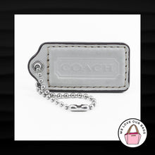 Load image into Gallery viewer, 2" Medium COACH WHITE GOLD LEATHER NICKEL KEY FOB BAG CHARM KEYCHAIN HANG TAG