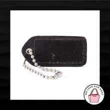 Load image into Gallery viewer, 2" Medium COACH BROWN BLACK LEATHER KEY FOB BAG CHARM KEYCHAIN HANGTAG TAG