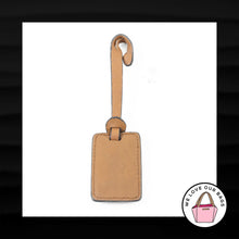 Load image into Gallery viewer, TIGNANELLO BROWN LEATHER SILVER METAL KEY FOB BAG CHARM KEYCHAIN HANG TAG