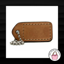Load image into Gallery viewer, 1.5" Small COACH BROWN TAN PATENT LEATHER KEYFOB CHARM KEYCHAIN HANGTAG WRISTLET