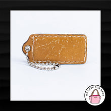 Load image into Gallery viewer, 2.25" Medium COACH BROWN LEATHER KEY FOB BAG CHARM KEYCHAIN HANGTAG TAG