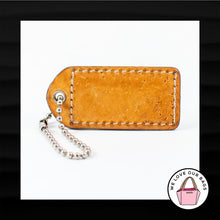 Load image into Gallery viewer, 2" Medium COACH BROWN LEATHER KEY FOB BAG CHARM KEYCHAIN HANGTAG TAG