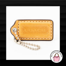 Load image into Gallery viewer, 2" Medium COACH TAN BROWN LEATHER KEY FOB BAG CHARM KEYCHAIN HANGTAG TAG