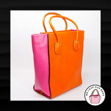 Load image into Gallery viewer, 3 OF 10 MADE COACH BONNIE CASHIN XL CARRY TOTE SHANGHAI CHINA ORANGE LEATHER BAG