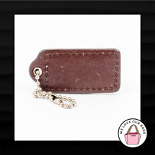 Load image into Gallery viewer, 2" Medium COACH TAN BROWN LEATHER KEY FOB BAG CHARM KEYCHAIN HANGTAG TAG