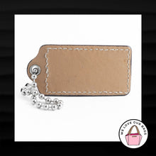 Load image into Gallery viewer, 2.5" Large COACH BROWN PATENT LEATHER KEY FOB BAG CHARM KEYCHAIN HANGTAG TAG
