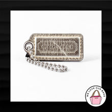 Load image into Gallery viewer, 2.25" Medium COACH METALIC GOLD BROWN LEATHER FOB BAG CHARM KEYCHAIN HANG TAG