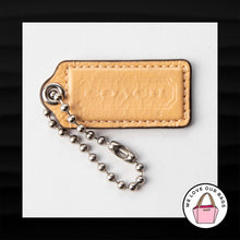 Load image into Gallery viewer, 2.25" Medium COACH PEACH ORANGE PATENT LEATHER KEYFOB BAG CHARM KEYCHAIN HANGTAG