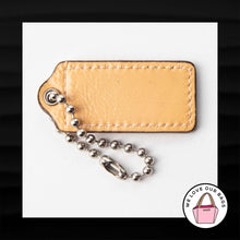 Load image into Gallery viewer, 2.25" Medium COACH PEACH ORANGE PATENT LEATHER KEYFOB BAG CHARM KEYCHAIN HANGTAG
