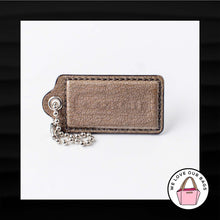 Load image into Gallery viewer, 2.5" Large COACH BROWN PATENT LEATHER KEY FOB BAG CHARM KEYCHAIN HANGTAG TAG