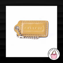 Load image into Gallery viewer, 2" Medium COACH MUTED YELLOW PATENT LEATHER KEY FOB BAG CHARM KEYCHAIN HANG TAG