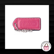 Load image into Gallery viewer, 2" Medium COACH PINK TAN LEATHER KEY FOB BAG CHARM KEYCHAIN HANGTAG TAG
