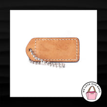 Load image into Gallery viewer, 2" Medium COACH PINK TAN LEATHER KEY FOB BAG CHARM KEYCHAIN HANGTAG TAG