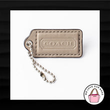 Load image into Gallery viewer, 2" COACH TAUPE LIGHT BROWN SNAKESKIN LEATHER KEY FOB BAG CHARM KEYCHAIN HANGTAG