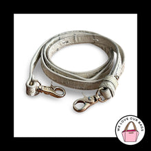 Load image into Gallery viewer, BRAHMIN BAG STRAP Cream Croc Leather Gold Replacement Purse Crossbody Shoulder
