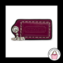 Load image into Gallery viewer, COACH HANG TAG 1.5" Pink Patent Leather Bag Charm Keychain Fob Nickel Small
