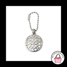 Load image into Gallery viewer, COACH SIGNATURE C Round Hang Tag Cutout Silver Nickel Metal Bag Charm Keychain
