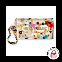 Load image into Gallery viewer, COACH POPPY CONFETTI Hang Tag Bag 3.5" Charm Keychain Fob Sequin Plastic Nickel

