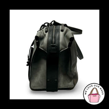 Load image into Gallery viewer, $595 COACH DARLA 32 SATCHEL Grey Black Leather Suede Duffle Shoulder Bag 76043
