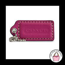 Load image into Gallery viewer, COACH HANG TAG 2" Pink Smooth Leather Bag Charm Keychain Fob Nickel Medium
